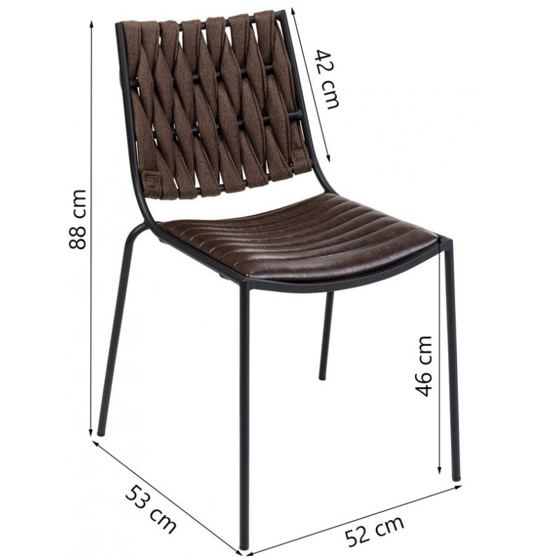 Chair Two Face Dark Brown